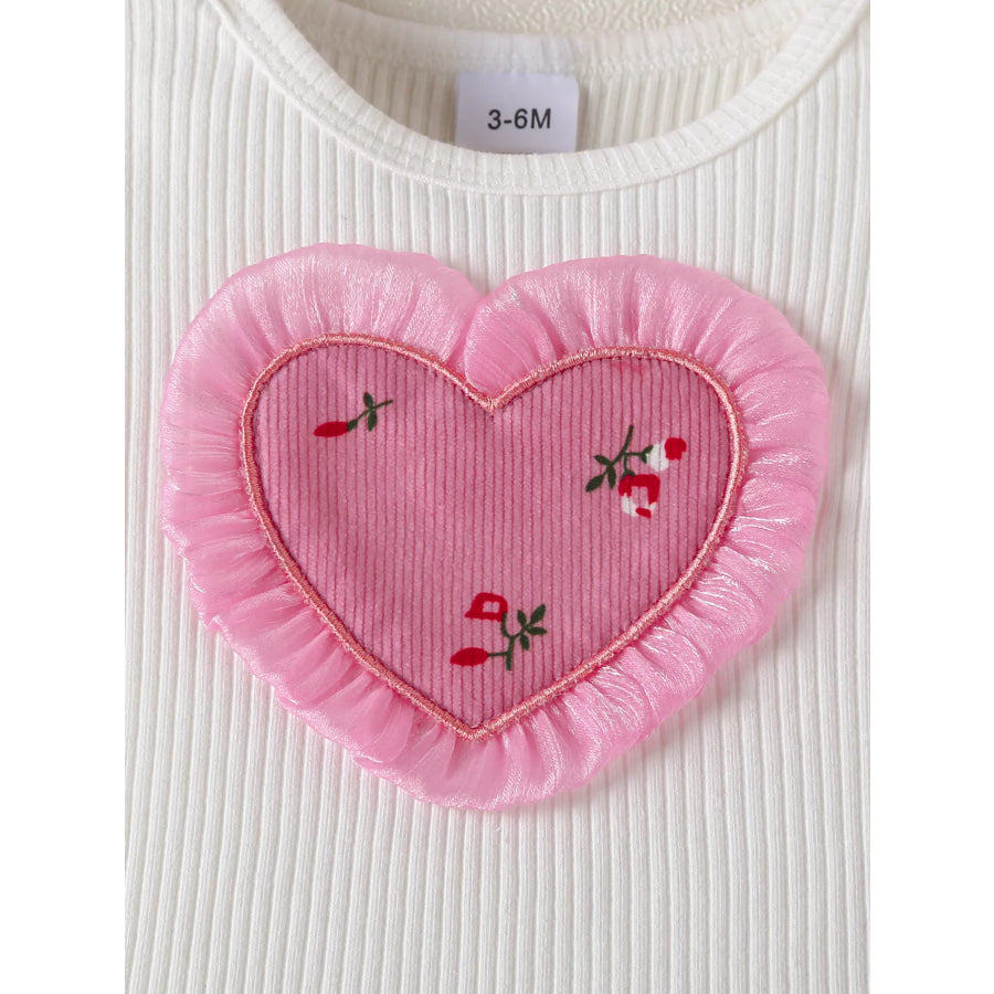 Children’s Ruffled Bodysuit and Floral Pants Outfit Set with Headband Apparel and Accessories