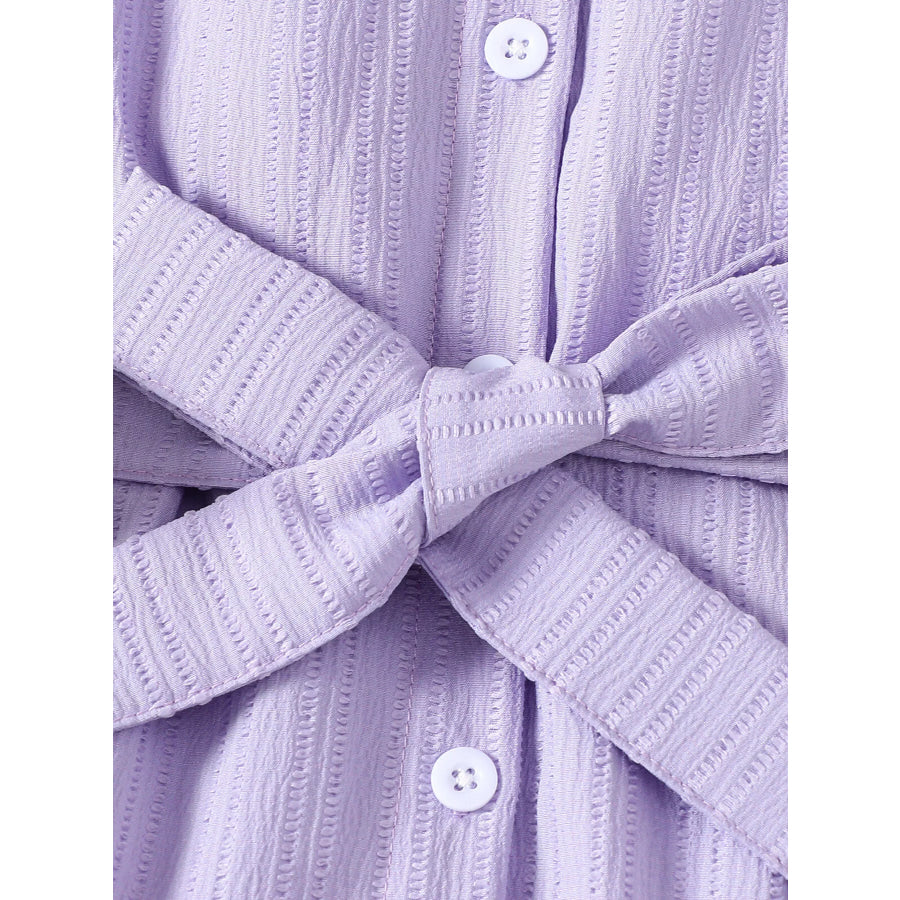 Children’s Ruffled Bow Long Sleeve Dress Apparel and Accessories