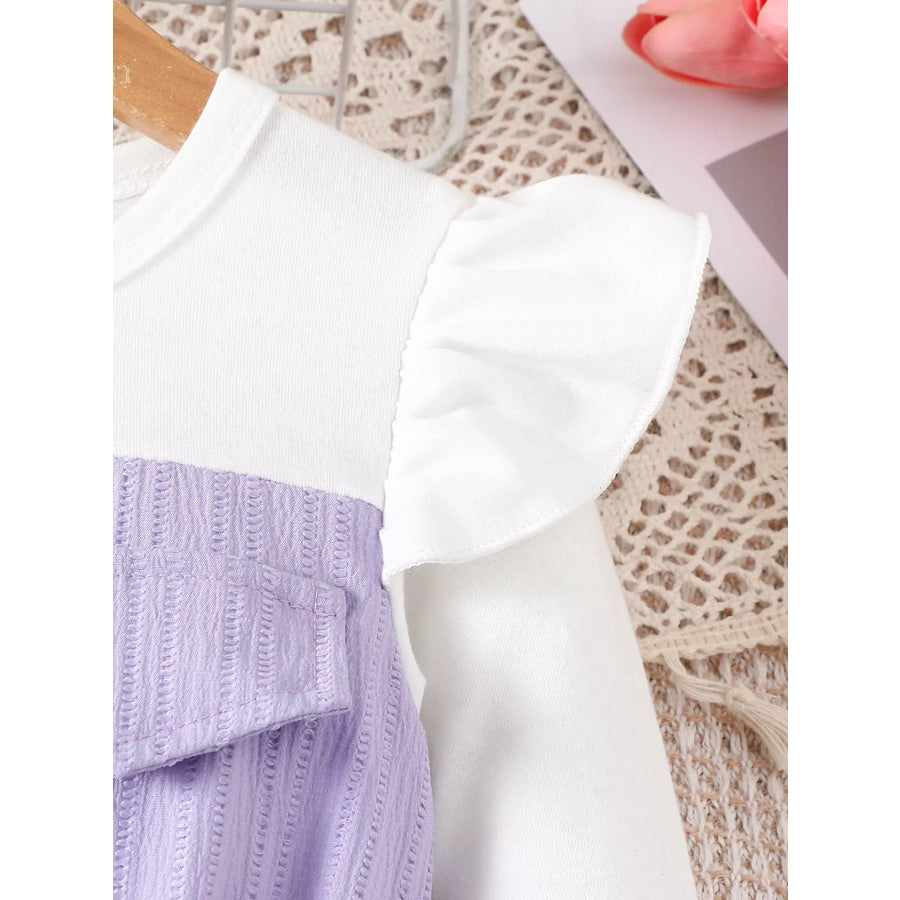Children’s Ruffled Bow Long Sleeve Dress Apparel and Accessories