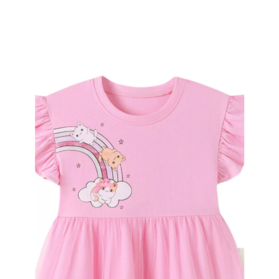 Children’s Ruffled Cap Sleeve Top and Pants Set Apparel and Accessories