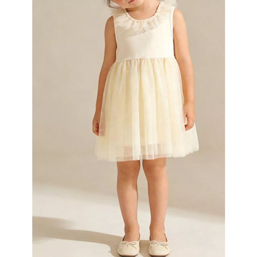 Children’s Ruffled Collar Tulle Dress Apparel and Accessories