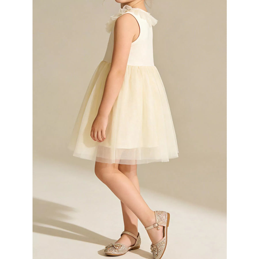 Children’s Ruffled Collar Tulle Dress Apparel and Accessories