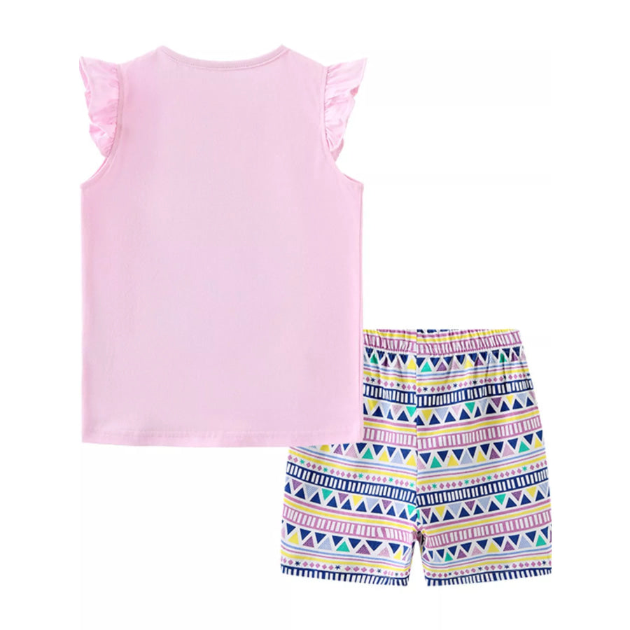 Children’s Ruffled Dinosaur Top and Shorts Set Apparel and Accessories
