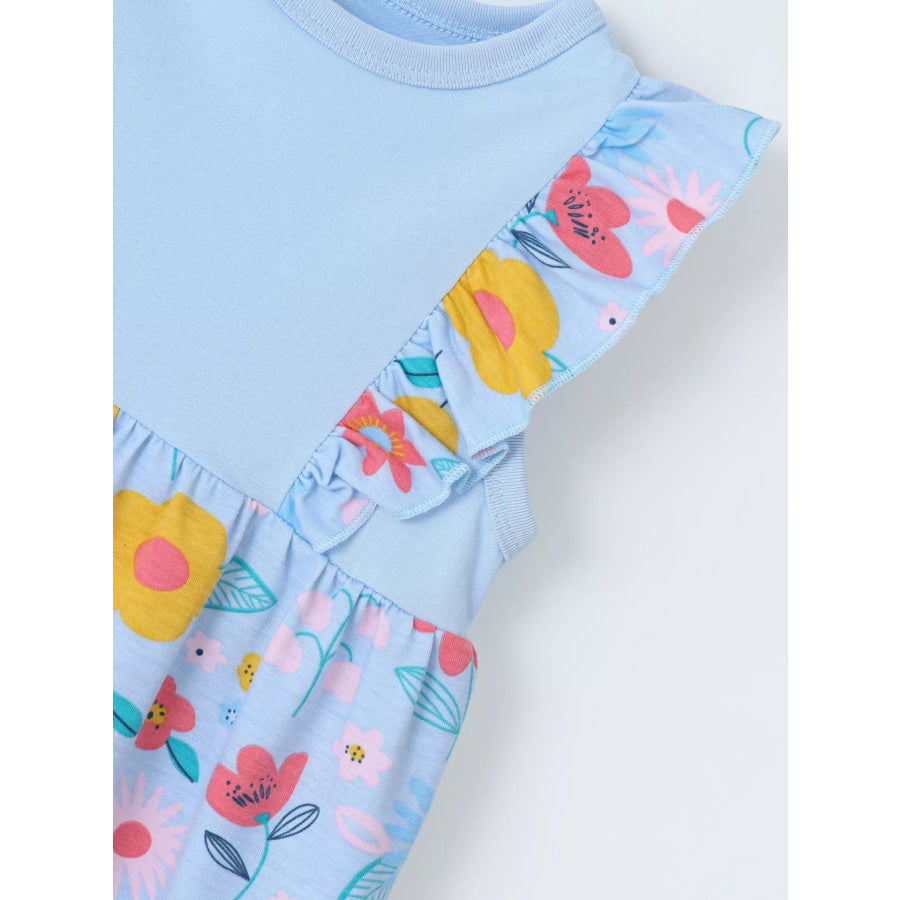 Children’s Ruffled Floral Print Dress Apparel and Accessories