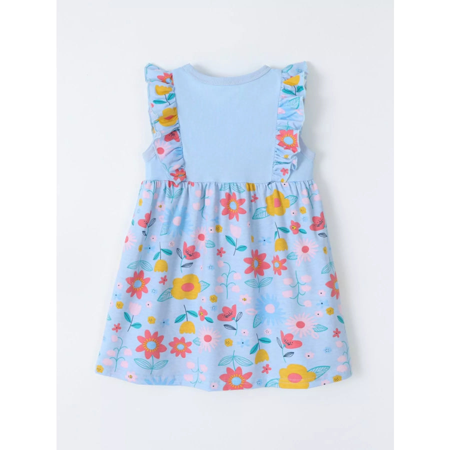 Children’s Ruffled Floral Print Dress Apparel and Accessories