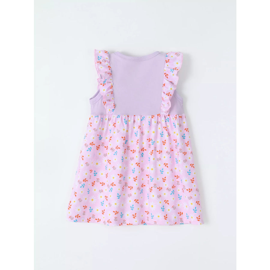 Children’s Ruffled Floral Print Dress Apparel and Accessories