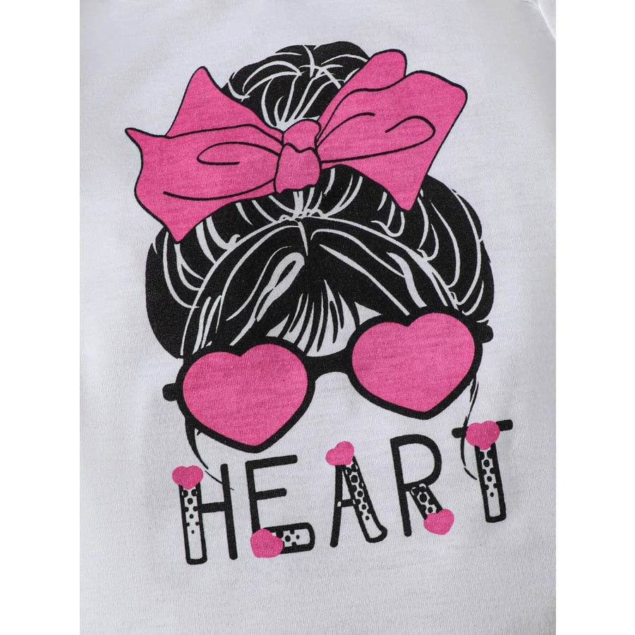 Children’s Ruffled Graphic Bodysuit and Dress Set Apparel and Accessories