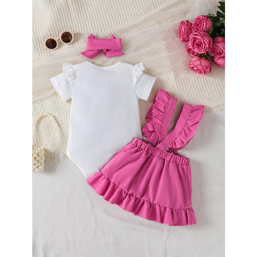 Children’s Ruffled Graphic Bodysuit and Dress Set Apparel and Accessories
