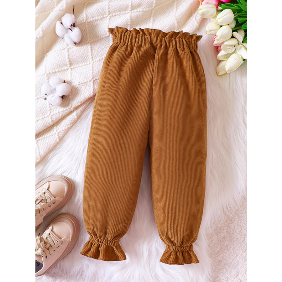 Children’s Ruffled Hem Corduroy Pants Apparel and Accessories