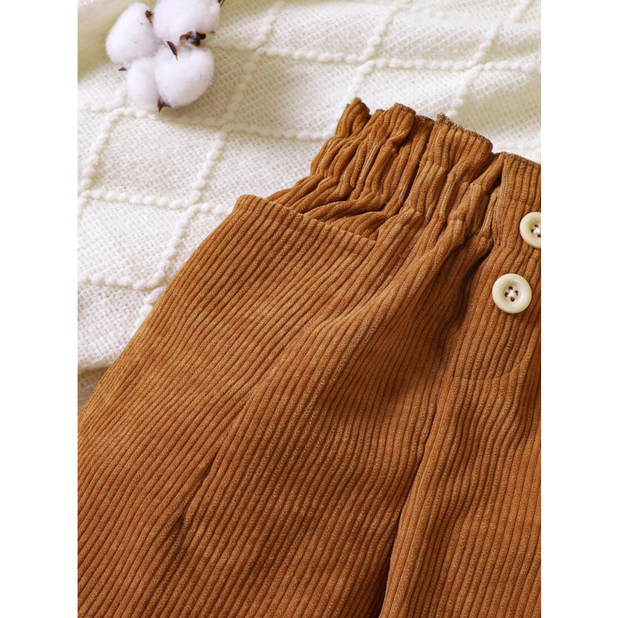 Children’s Ruffled Hem Corduroy Pants Apparel and Accessories