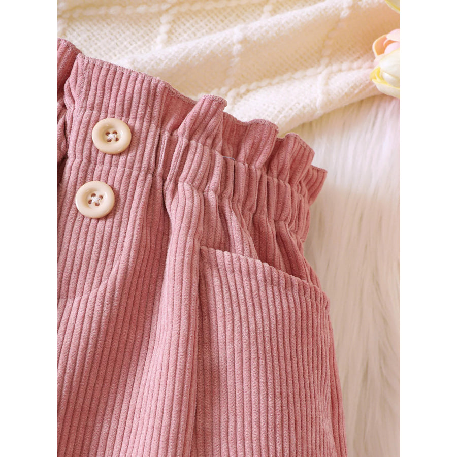 Children’s Ruffled Hem Corduroy Pants Apparel and Accessories