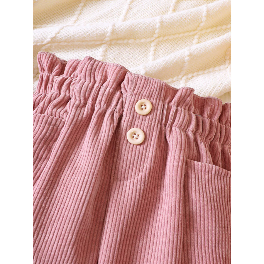 Children’s Ruffled Hem Corduroy Pants Apparel and Accessories