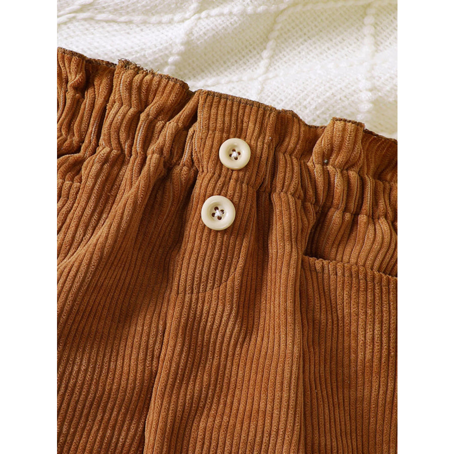 Children’s Ruffled Hem Corduroy Pants Apparel and Accessories