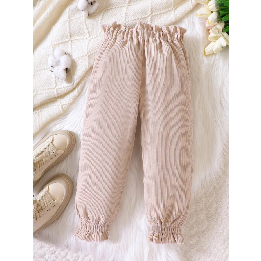 Children’s Ruffled Hem Corduroy Pants Apparel and Accessories