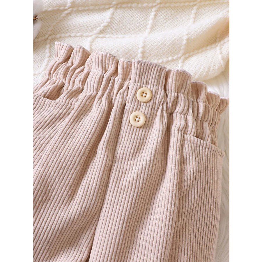 Children’s Ruffled Hem Corduroy Pants Apparel and Accessories