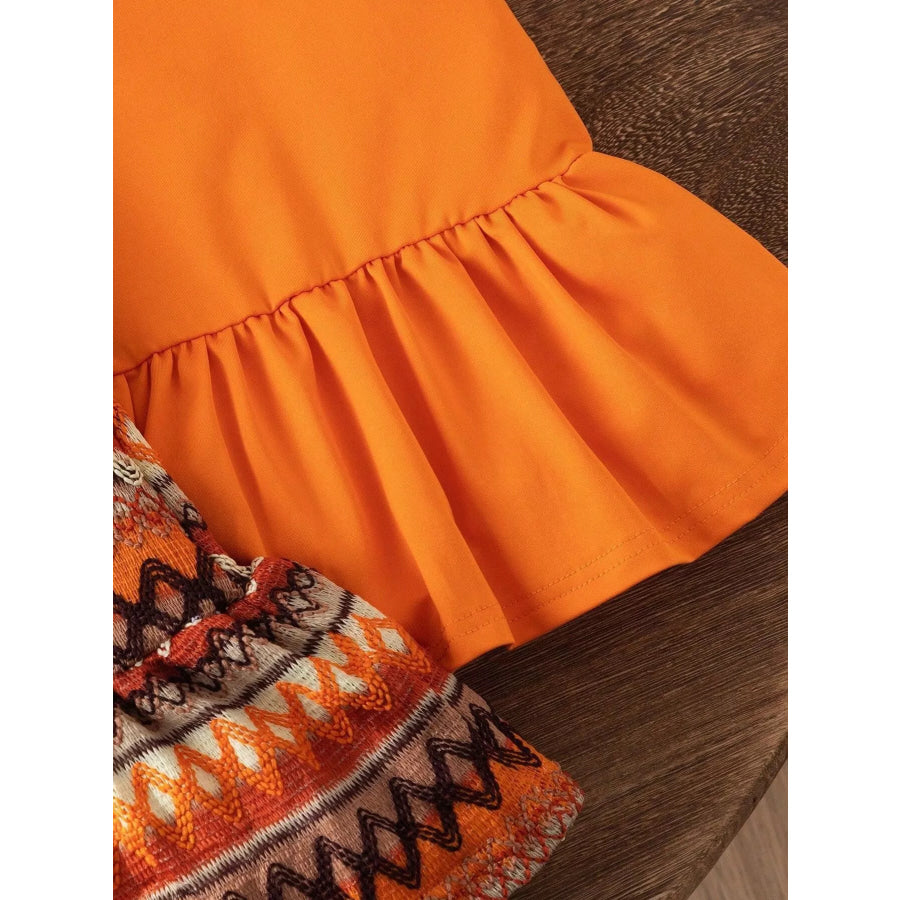 Children’s Ruffled Hem Halter Neck Dress Apparel and Accessories