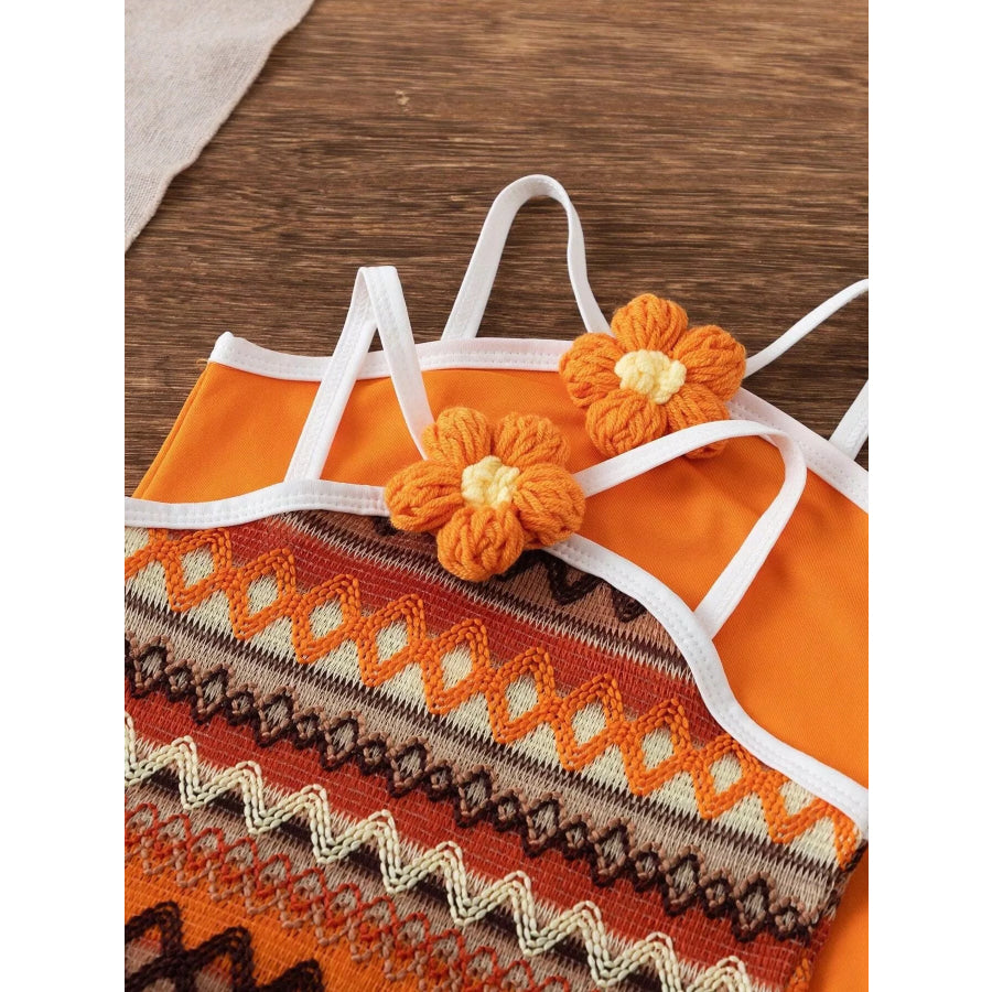 Children’s Ruffled Hem Halter Neck Dress Apparel and Accessories