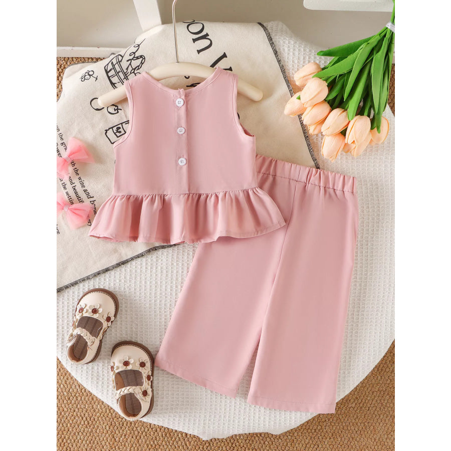 Children’s Ruffled Hem Tank and Pants Set Apparel and Accessories