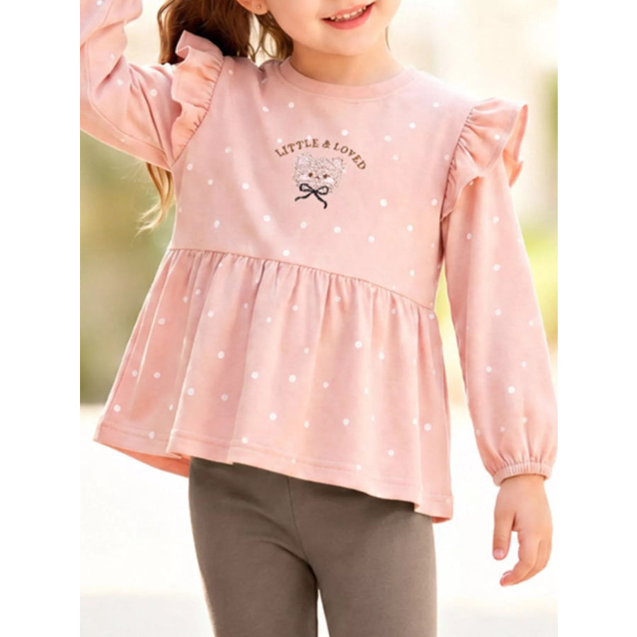 Children’s Ruffled Peplum Top and Leggings Set Apparel and Accessories
