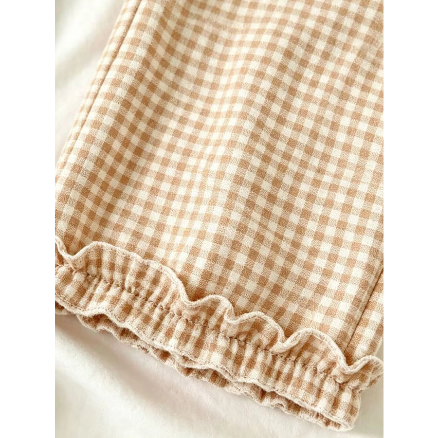 Children’s Ruffled Plaid Top and Pants Set Apparel and Accessories