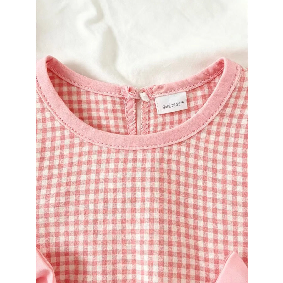Children’s Ruffled Plaid Top and Pants Set Apparel and Accessories