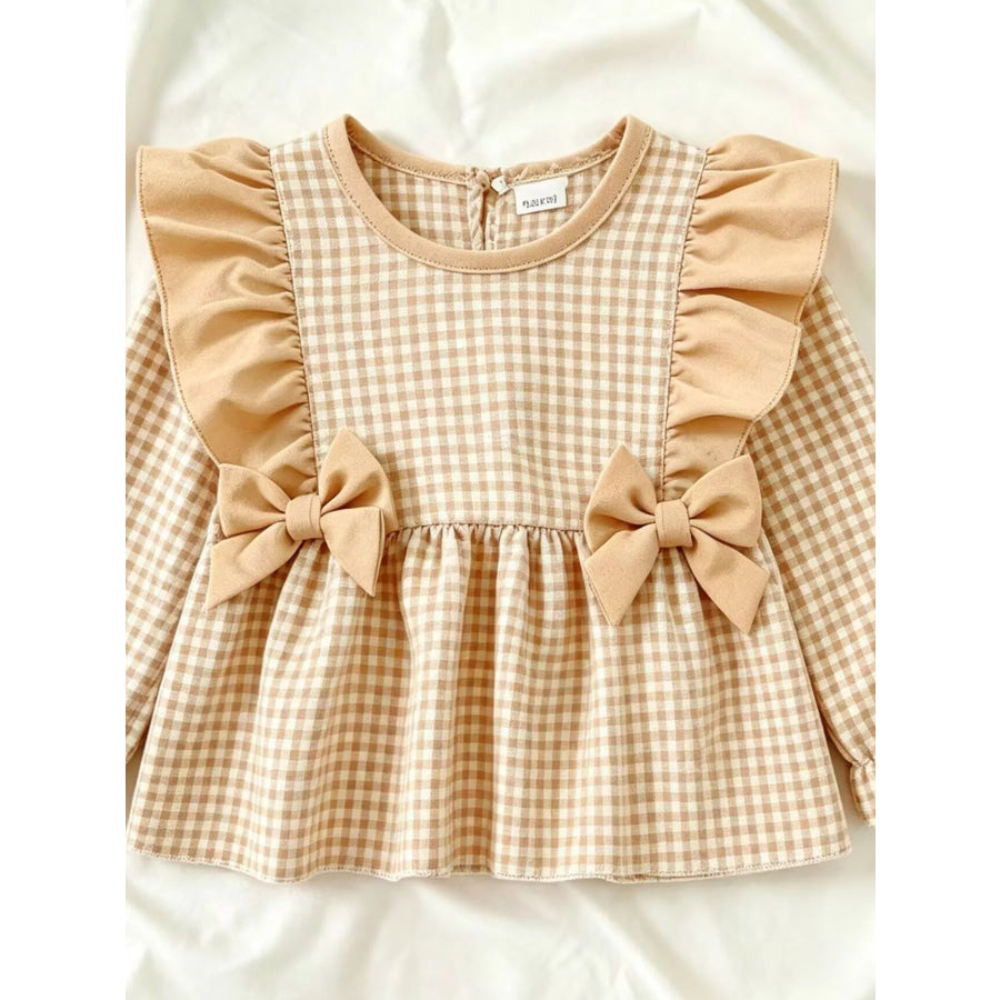 Children’s Ruffled Plaid Top and Pants Set Apparel and Accessories