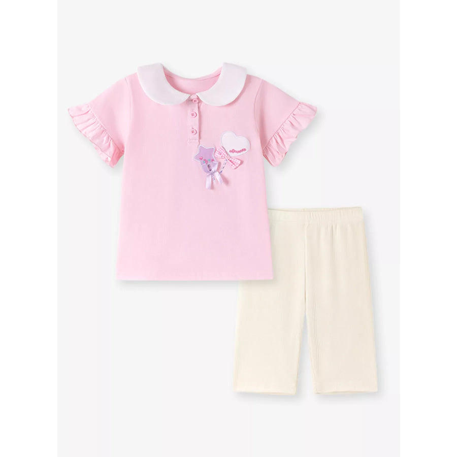 Children’s Ruffled Top & Capri Pants Set Apparel and Accessories