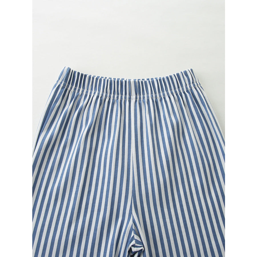 Children’s Sailboat Graphic Tee and Striped Shorts Set Apparel and Accessories