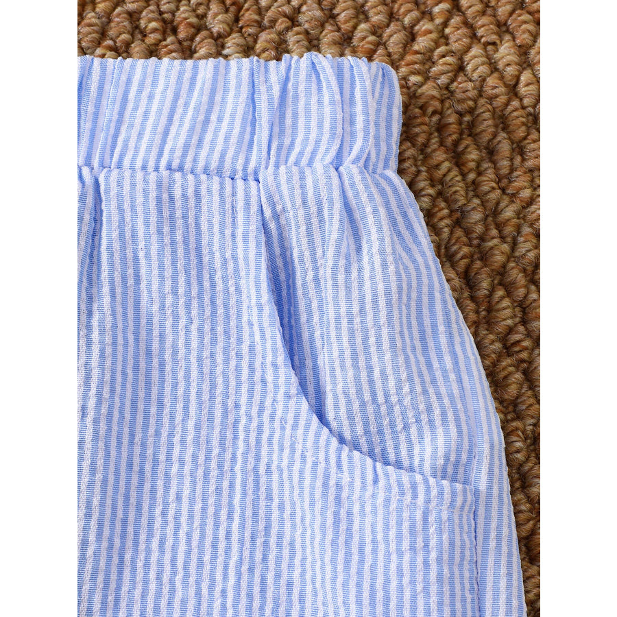 Children’s Sailboat Tee and Striped Shorts Set Apparel and Accessories