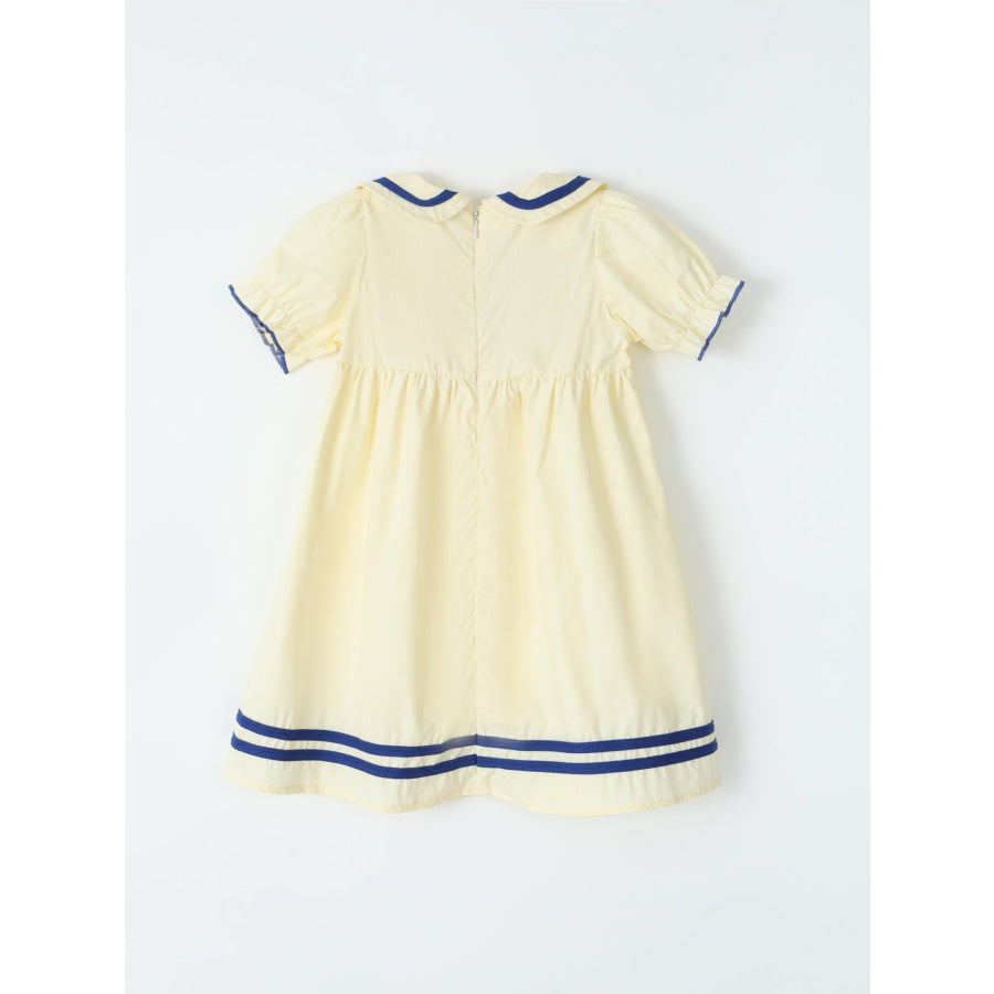 Children’s Sailor Collar Puff Sleeve Casual Dress Apparel and Accessories