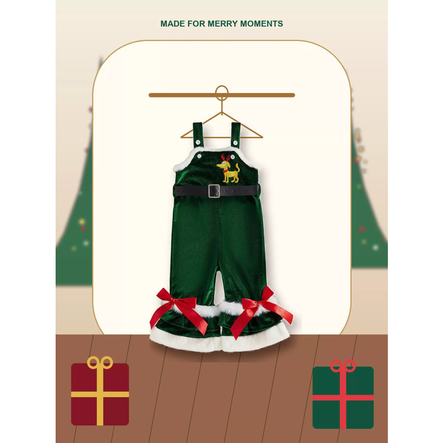 Children’s Santa Baby Velvet Christmas Overalls Apparel and Accessories