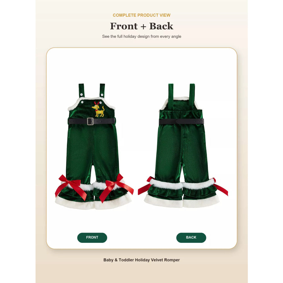 Children’s Santa Baby Velvet Christmas Overalls Apparel and Accessories