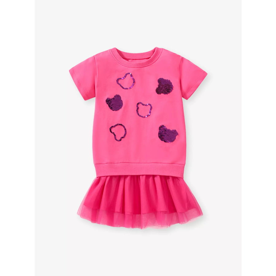 Children’s Sequin Embellished Tulle Layered Dress Apparel and Accessories