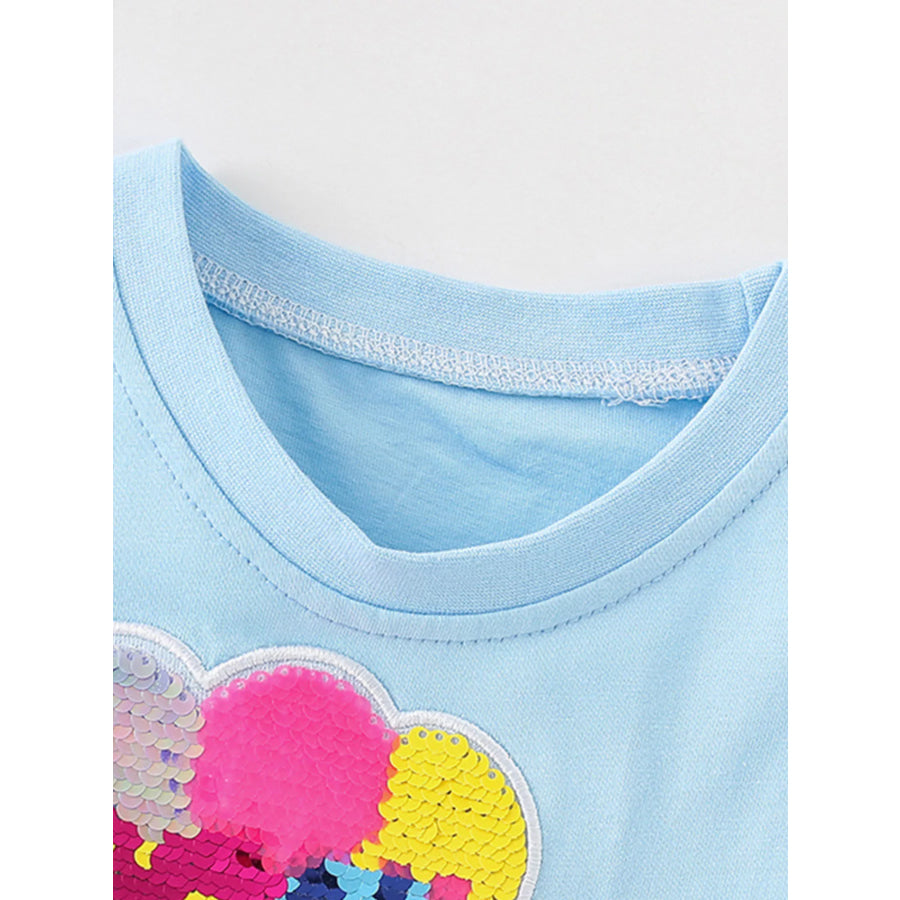 Children’s Sequin Penguin Balloon Ruffle Hem T-Shirt Apparel and Accessories