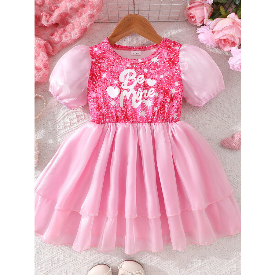 Children’s Sequin Puff Sleeve Dress Apparel and Accessories