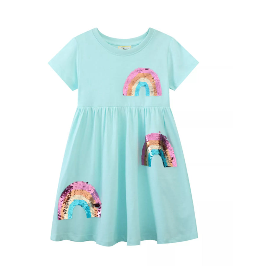 Children’s Sequin Rainbow Casual Dress Apparel and Accessories