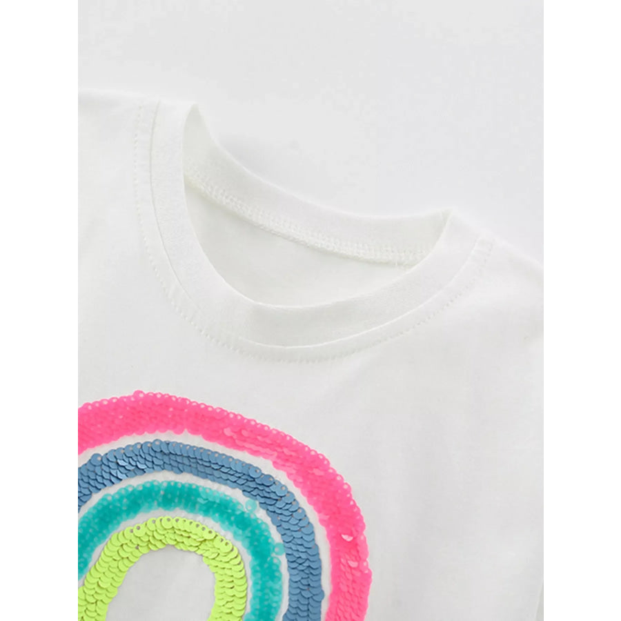 Children’s Sequin Rainbow Top and Shorts Set Apparel and Accessories
