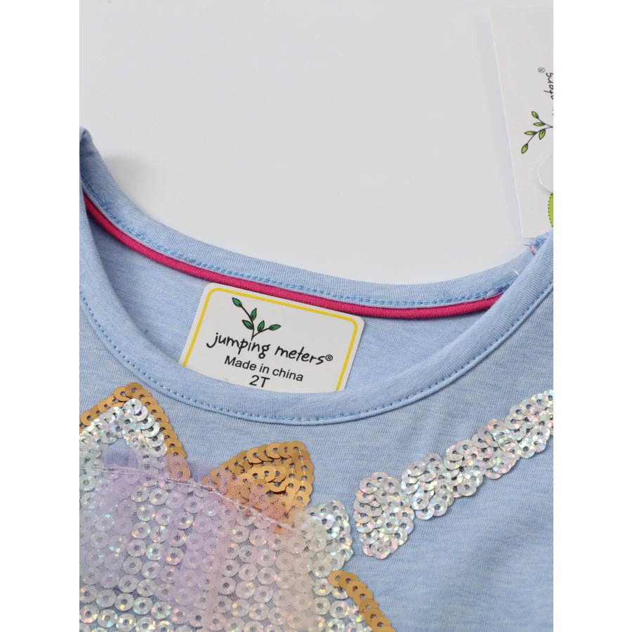 Children’s Sequin Round Neck Tulle Dress Apparel and Accessories