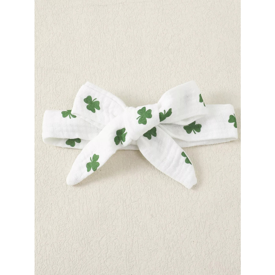 Children’s Shamrock Print Ruffle Set with Headband Apparel and Accessories