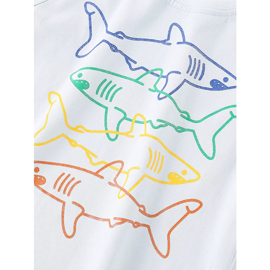 Children’s Shark Crew Neck T-Shirt Apparel and Accessories