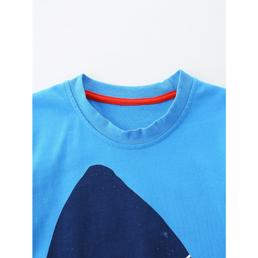 Children’s Shark Graphic Short Sleeve T-Shirt Apparel and Accessories