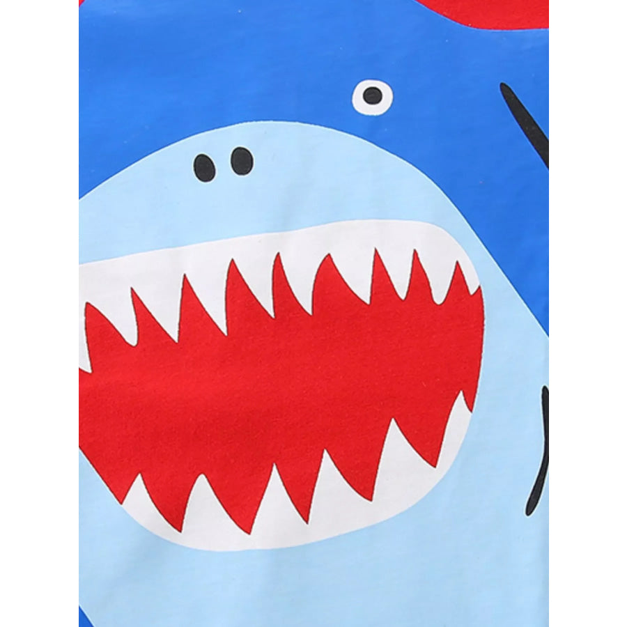 Children’s Shark Graphic Short Sleeve T-Shirt Apparel and Accessories