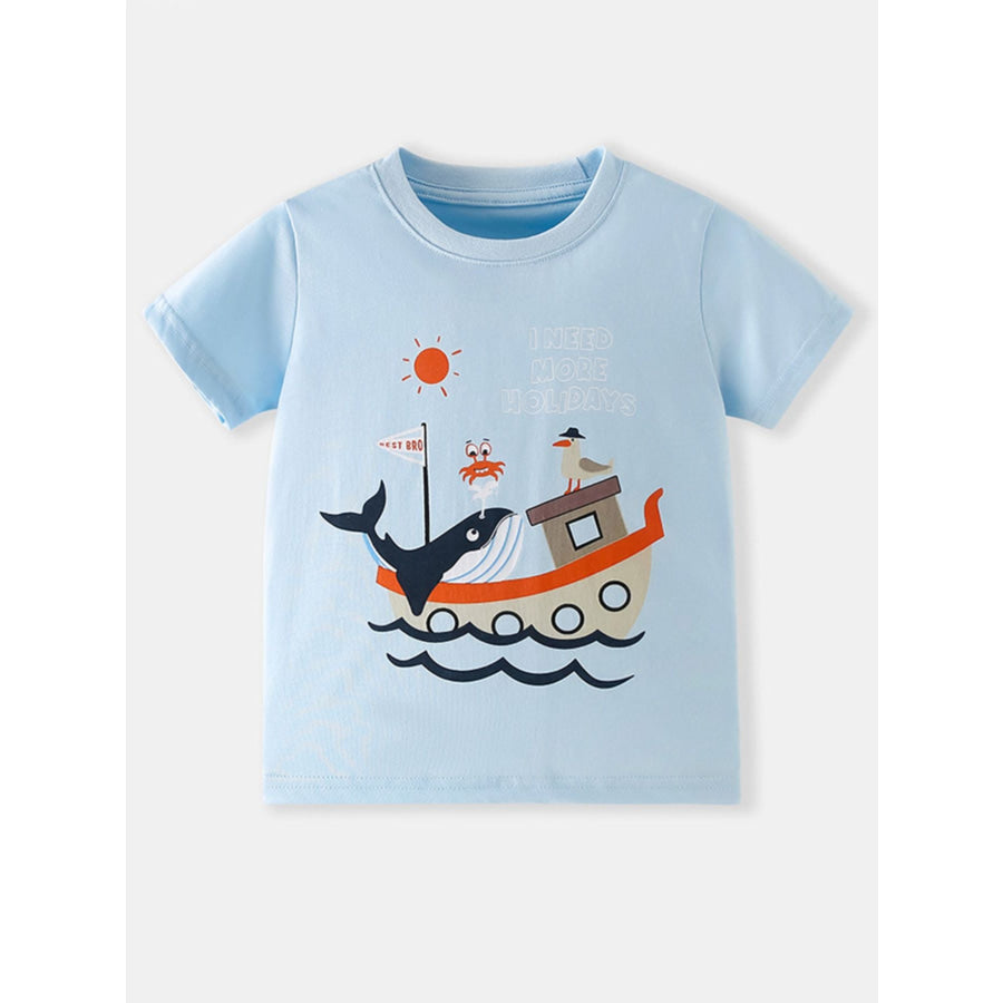 Children’s Shark Graphic Short Sleeve Tee Apparel and Accessories