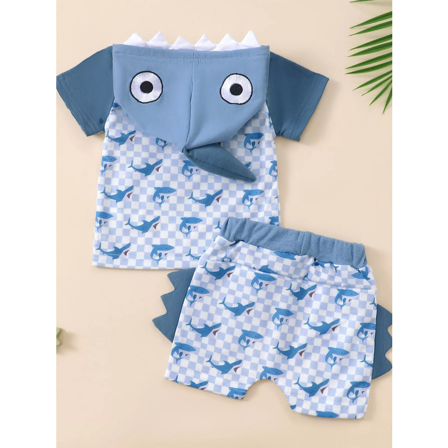 Children‘s Shark Hoodie & Shorts Set Apparel and Accessories