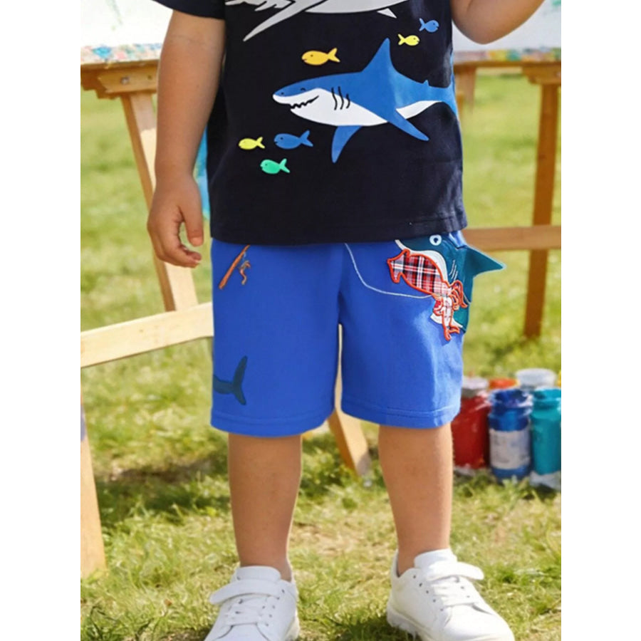 Children’s Shark Knit Shorts Royal Blue / 2Y Apparel and Accessories