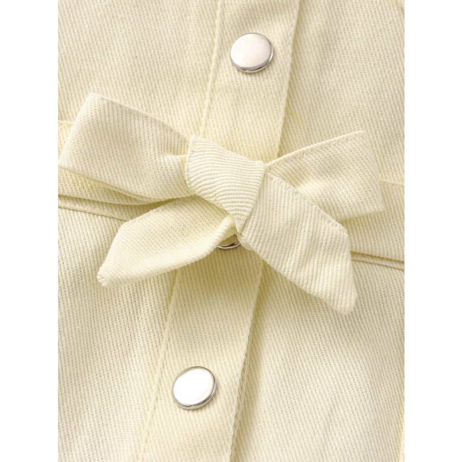 Children’s Short Sleeve Belt Jumpsuit Apparel and Accessories