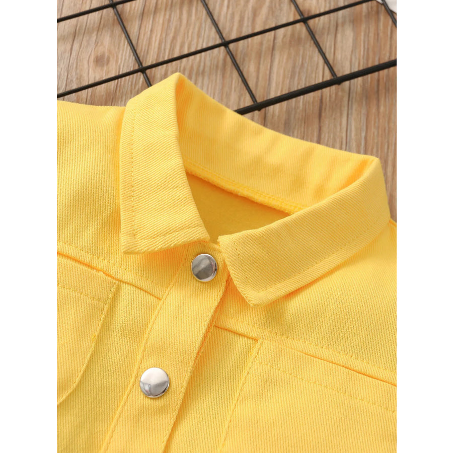 Children’s Short Sleeve Belt Jumpsuit Apparel and Accessories