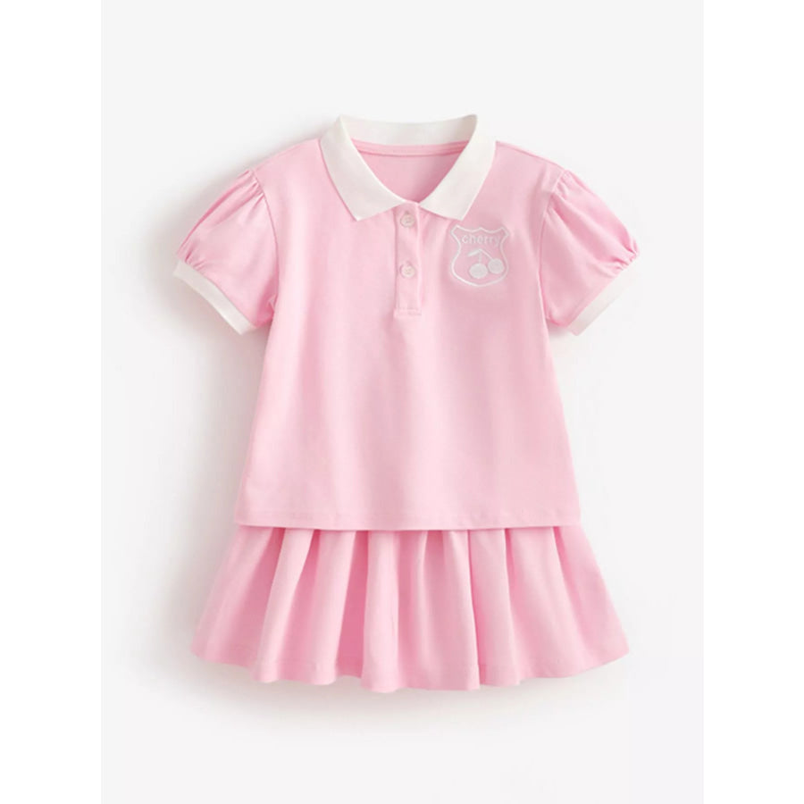 Children’s Short Sleeve Polo and Skirt Set Apparel and Accessories