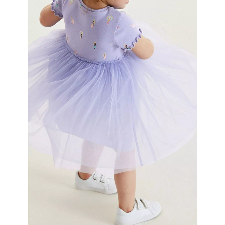 Children’s Short Sleeve Tulle Dress Apparel and Accessories