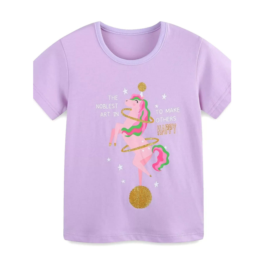 Children’s Sleepover Squad Graphic T-Shirt Lavender / 2Y Apparel and Accessories